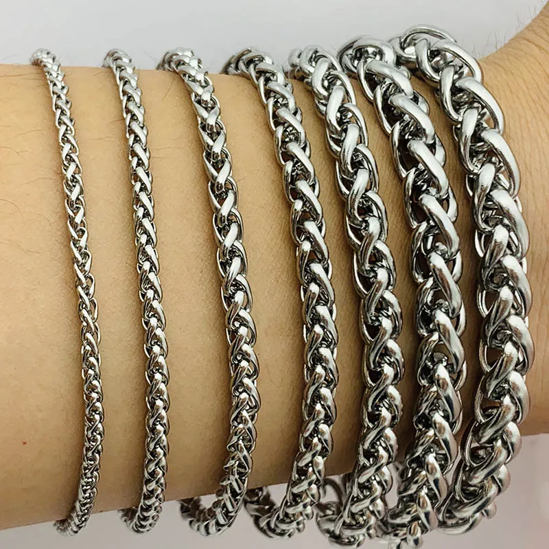 Silver Chain Bracelet 316L Stainless Steel Bracelet Lanterns Necklace Bracelet 3mm 4mm 5mm 6mm 7mm 8mm For Women Men Girl Boy
Silver Chain Bracelet 316L Stainless Steel Bracelet Lanterns Necklace Bracelet 3mm 4mm 5mm 6mm 7mm 8mm For Women Men Girl Boy
