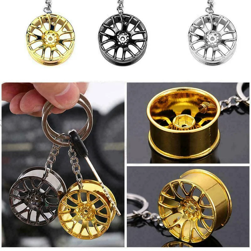 Creative Zinc Alloy Auto Wheel Hub Key Chain Key Pendant Keyring Keyfob Gift Gold Silver Black Cool Style Car Interior Universal
Creative Zinc Alloy Auto Wheel Hub Key Chain Key Pendant Keyring Keyfob Gift Gold Silver Black Cool Style Car Interior Universal