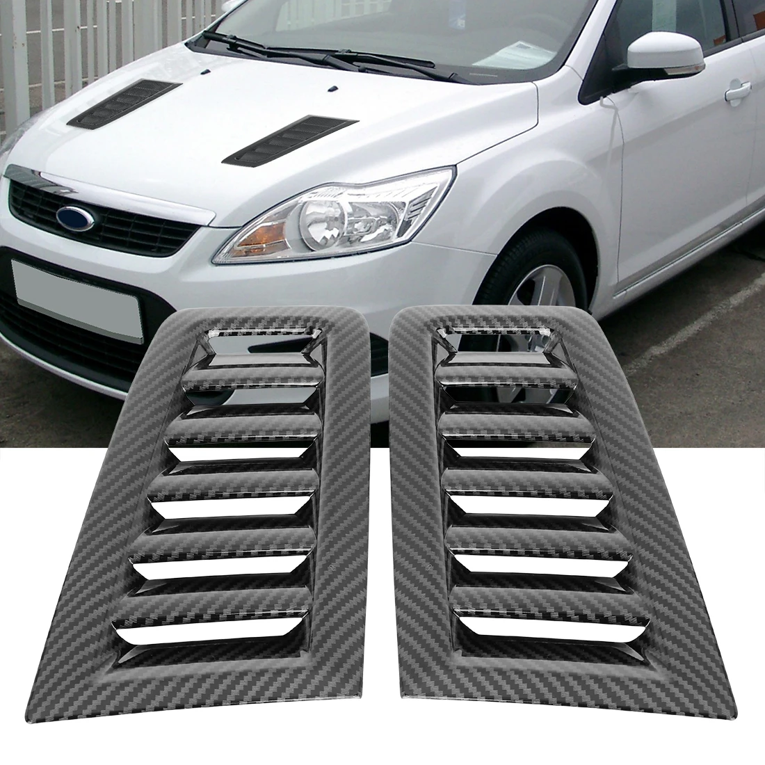 Uxcell 3 цветные вентиляционные отверстия для капота Ford Focus MK2 MK3 2004 15 воздухозаборник