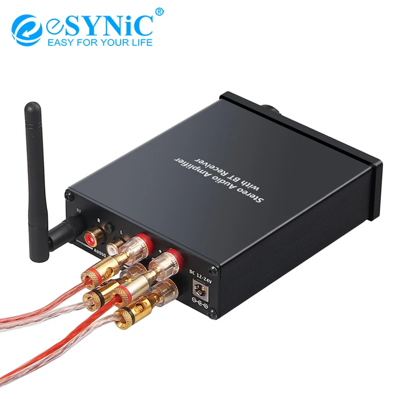 eSYNiC Bluetooth 4.2 Receiver Stereo Audio Amplifier 2 Channel Mini Hi-Fi Class D Integrated Amp 50W+50W Digital Power Amplifier
eSYNiC Bluetooth 4.2 Receiver Stereo Audio Amplifier 2 Channel Mini Hi-Fi Class D Integrated Amp 50W+50W Digital Power Amplifier
