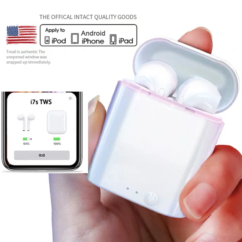 i7s TWS Wireless Headphones Bluetooth Earphone Air Earbuds Sport Handsfree Headset With Charging Box For Apple iPhone Android
i7s TWS Wireless Headphones Bluetooth Earphone Air Earbuds Sport Handsfree Headset With Charging Box For Apple iPhone Android