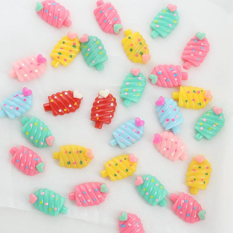 100pcs Kawaii polka dot Ice-cream Cream Resin with heart Shiny Cabochons cab mixed colors 22mm Free Shipping D25
100pcs Kawaii polka dot Ice-cream Cream Resin with heart Shiny Cabochons cab mixed colors 22mm Free Shipping D25
