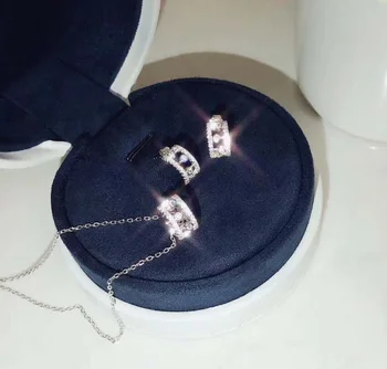 Pure Sterling Silver Jewelry For Women CZ Necklace Earrings Jewelry Set Wedding Jewelry Engagement Rose Ring Luxury
Pure Sterling Silver Jewelry For Women CZ Necklace Earrings Jewelry Set Wedding Jewelry Engagement Rose Ring Luxury