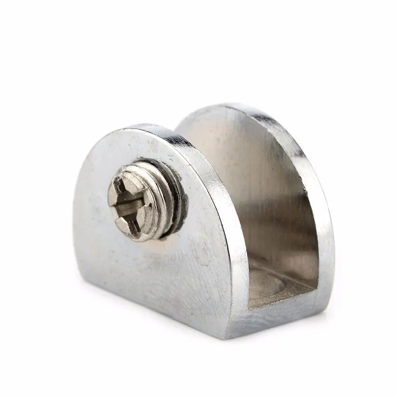 Half Round Glass Clamps Plane Zinc Alloy Shelves Support Two Hole Corner Brackets Clips For 8mm Thick Furniture Hardware 
Half Round Glass Clamps Plane Zinc Alloy Shelves Support Two Hole Corner Brackets Clips For 8mm Thick Furniture Hardware