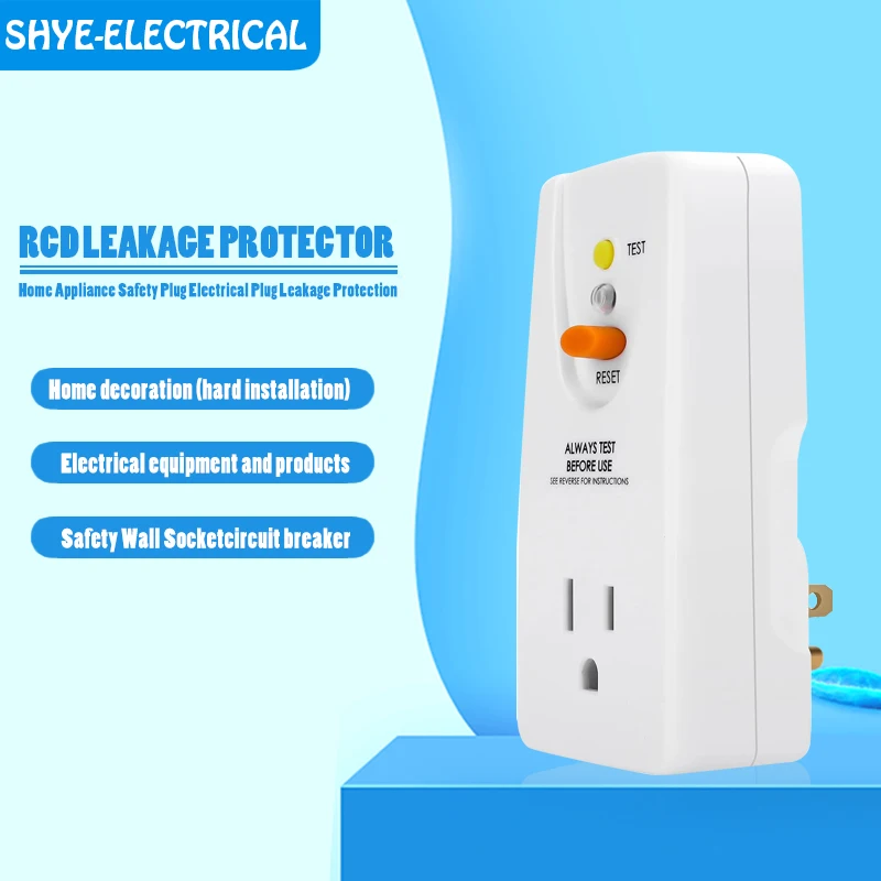 Power socket power adapter portable RCD leakage protector 15A socket + pluggable circuit breaker American electrical plug
Power socket power adapter portable RCD leakage protector 15A socket + pluggable circuit breaker American electrical plug