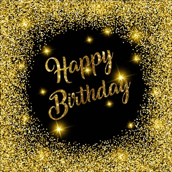Sparkly Gold Glittler Black Happy Birthday Party Backdrop Shiny Photography Backgrounds for Photo Studio Vinyl 10x10ft
Sparkly Gold Glittler Black Happy Birthday Party Backdrop Shiny Photography Backgrounds for Photo Studio Vinyl 10x10ft