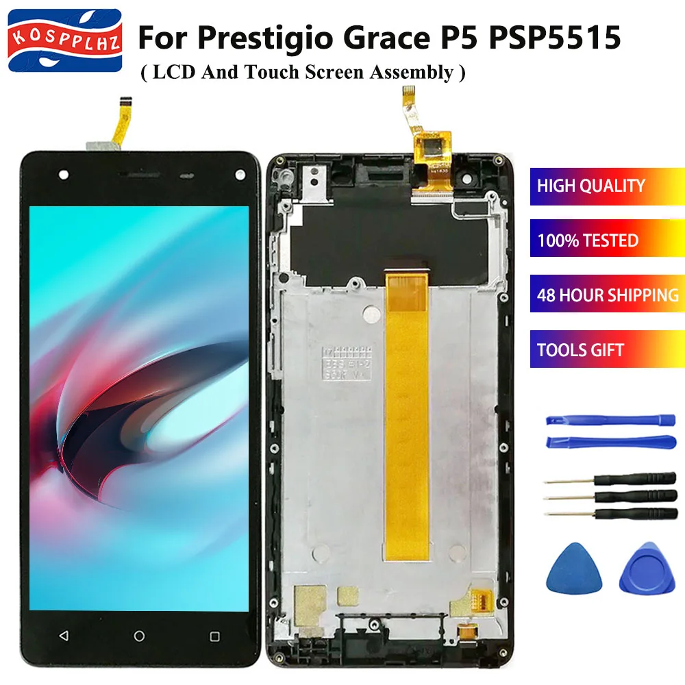 

For Prestigio Grace P5 PSP5515 PSP 5515 DUO 5515DUO PSP5515DUO LCD Display Touch Screen Original Tested Digitizer Assembly+Tools