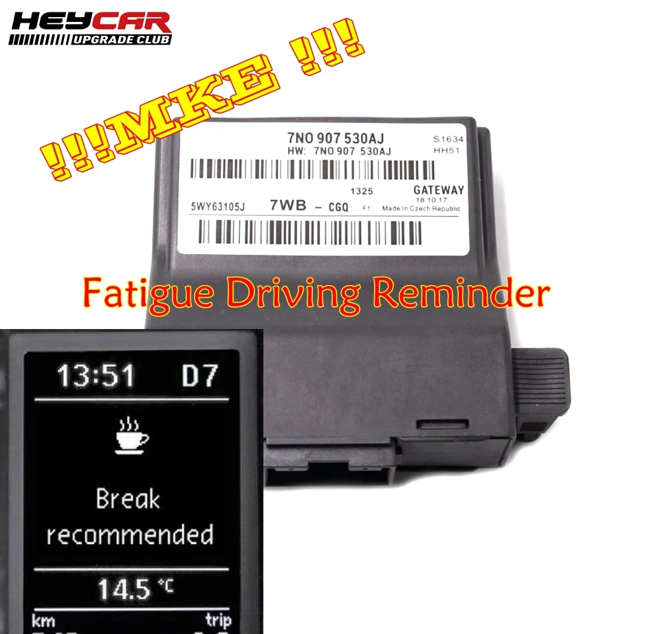 7N0 907 530 AJ Support Mke Fatigue Driving Reminder For VW Mke CC Passat B7 Golf Jetta 5 6 Mk6 Tiguan Scirocco Canbus Gateway
7N0 907 530 AJ Support Mke Fatigue Driving Reminder For VW Mke CC Passat B7 Golf Jetta 5 6 Mk6 Tiguan Scirocco Canbus Gateway