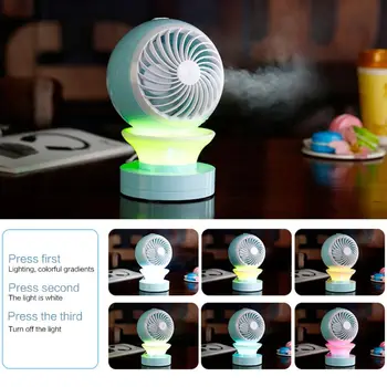 Mini Portable USB Charging Air Conditioning Fan Ventilator Spray Cooling Fan Humidifier with Nightlight for Home Office Outdoor 
Mini Portable USB Charging Air Conditioning Fan Ventilator Spray Cooling Fan Humidifier with Nightlight for Home Office Outdoor