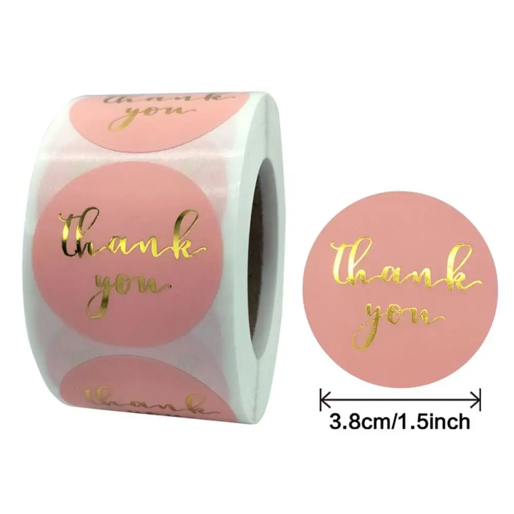500pcs Paper Label Stickers Gold Foil Pink Thank You Sticker Scrapbooking For Gift Christmas Card Business Packing Stationery
500pcs Paper Label Stickers Gold Foil Pink Thank You Sticker Scrapbooking For Gift Christmas Card Business Packing Stationery