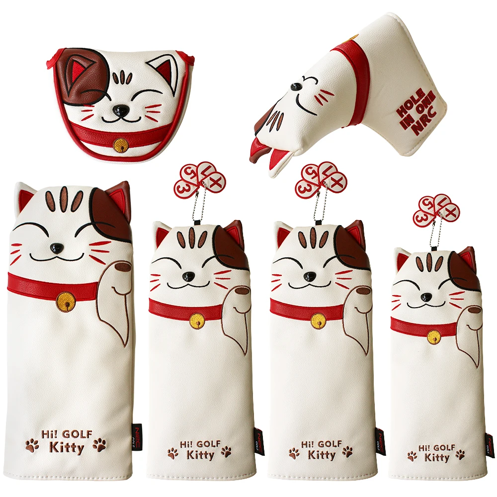 Golf Headcover Lucky Cat Golf Head Cover for Driver Fairway Hybrid Putter PU Leather Protector Magnetic Closure
Golf Headcover Lucky Cat Golf Head Cover for Driver Fairway Hybrid Putter PU Leather Protector Magnetic Closure