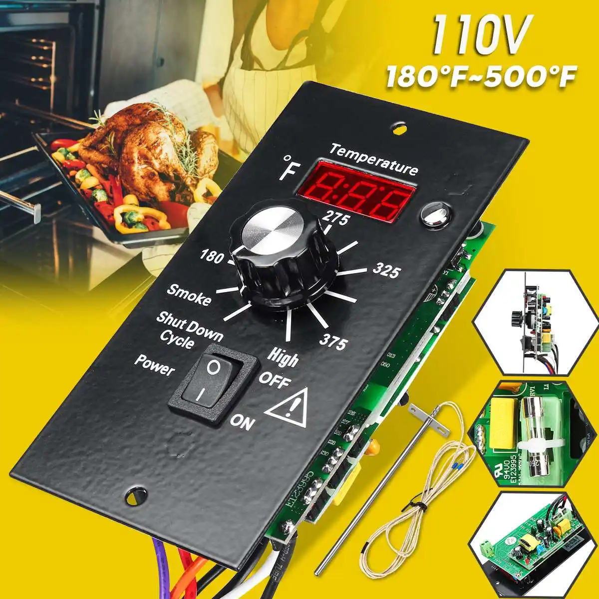 Digital Thermostat Control Board+Probe For Traeger Wood Pellet Grills #BAC236 Display Fireplace Parts
Digital Thermostat Control Board+Probe For Traeger Wood Pellet Grills #BAC236 Display Fireplace Parts