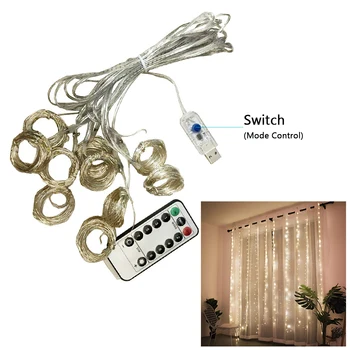 3m LED Fairy Lights Garland Curtain Lamp Remote Control USB String Lights New Year Christmas Decorations for Home Bedroom Window
3m LED Fairy Lights Garland Curtain Lamp Remote Control USB String Lights New Year Christmas Decorations for Home Bedroom Window