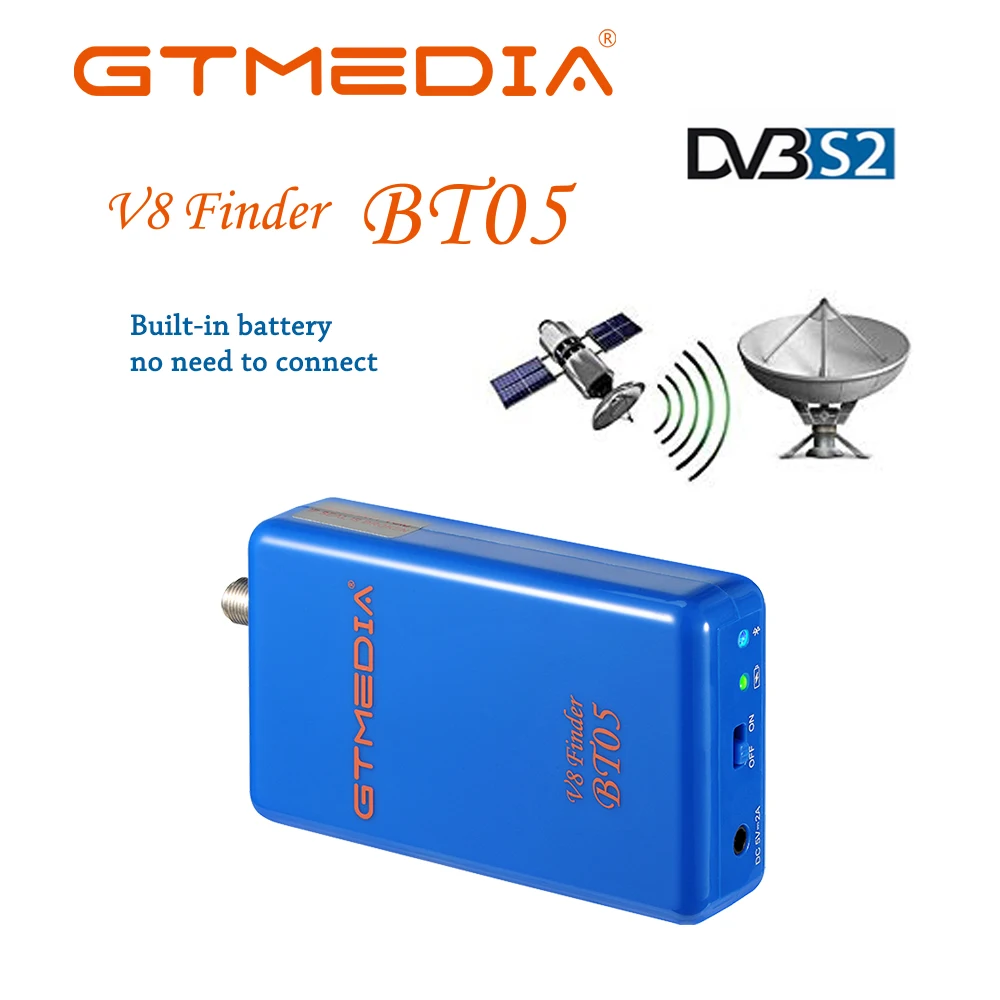 GTMEDIA V8 Finder BT05 Поддержка android и ios DVBS2 спутниковый 1080p bluetooth sat finder литиевая