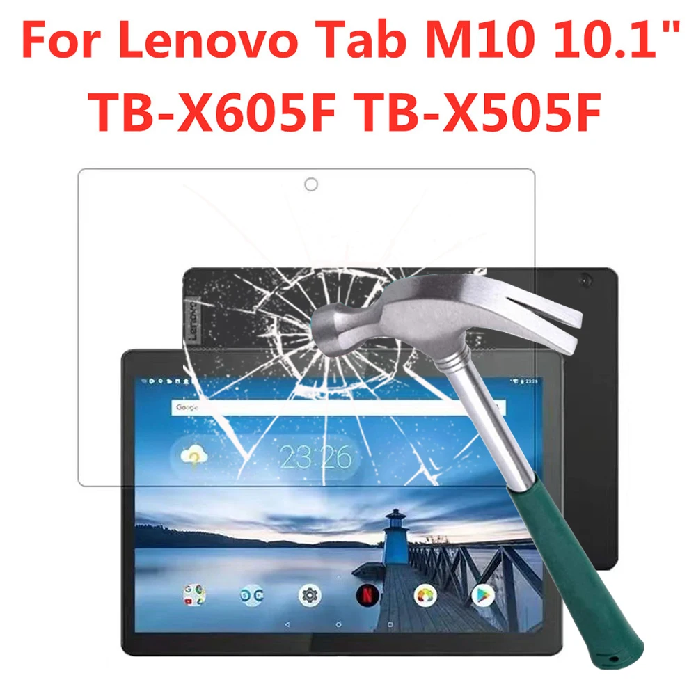 

9H Tempered Glass For Lenovo Tab M10 TB-X605F X505F 10.1 Inch Screen Protector Anti Scratch Bubble Free HD Clear Protective Film