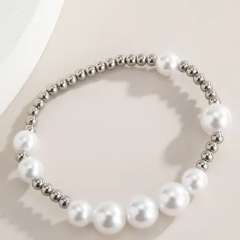 1Pc Imitation Pearl Bracelet Women Bracelet Creative Bangle Simple Style Bangle Women Bangle Hand Deco for Party
1Pc Imitation Pearl Bracelet Women Bracelet Creative Bangle Simple Style Bangle Women Bangle Hand Deco for Party