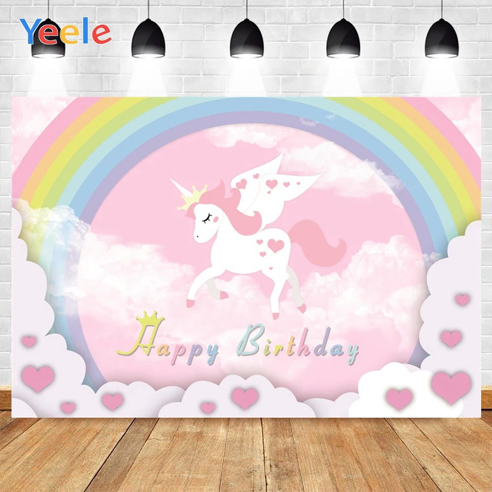 Yeele Happy Birthday New Baby Shower Rainbow Unicorn Backdrop Photophone Photography Photo Studio for Decoration Customized Size
Yeele Happy Birthday New Baby Shower Rainbow Unicorn Backdrop Photophone Photography Photo Studio for Decoration Customized Size