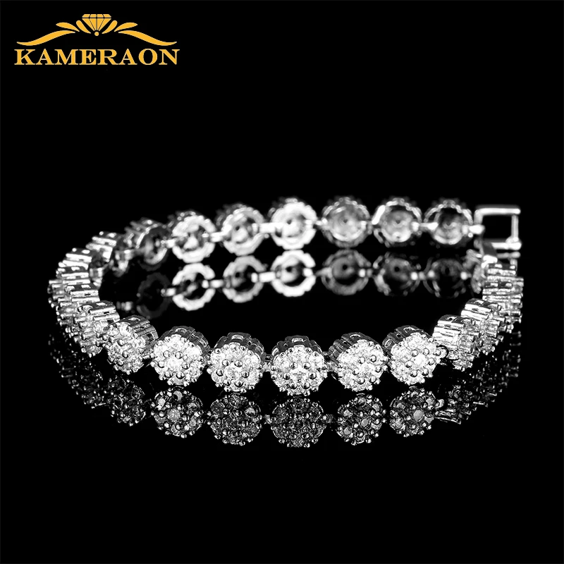 KAMERAON Wedding Shiny Bracelet & Bangles Zircon Hip Hop Jewelry Cut 2.0mm CZ Tennis Bangles for Woman Party Wholesale BS803
KAMERAON Wedding Shiny Bracelet & Bangles Zircon Hip Hop Jewelry Cut 2.0mm CZ Tennis Bangles for Woman Party Wholesale BS803