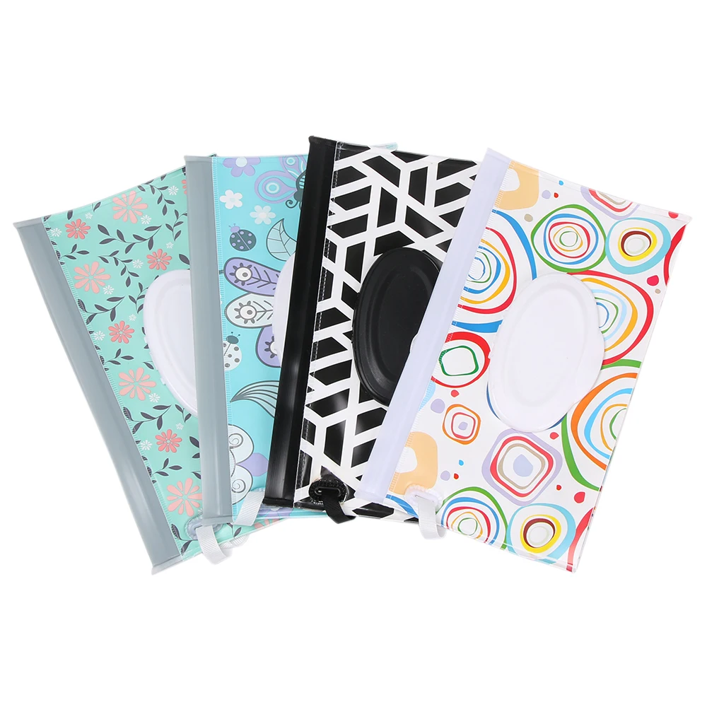 Generic 1Pc Wet Wipes Bag Portable Flip Cover SnapStrap Cosmetic Pouch