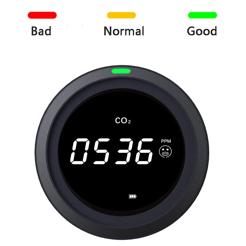Indoor Digital CO2 Sensor Rechargeable PPM Carbon dioxide Meter 0-5000ppm Gas Detector Thermometer hygrometer
Indoor Digital CO2 Sensor Rechargeable PPM Carbon dioxide Meter 0-5000ppm Gas Detector Thermometer hygrometer
