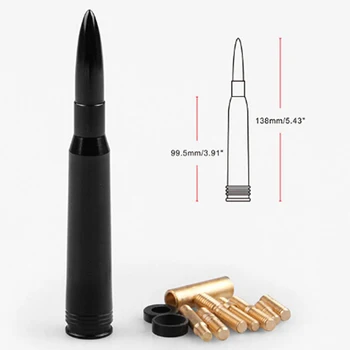 Black Aluminum Car SUV Roof Bullet Antenna Cal Caliber Bullet Ammo Short Antenna Kit
Black Aluminum Car SUV Roof Bullet Antenna Cal Caliber Bullet Ammo Short Antenna Kit