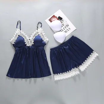 Women Pajamas Sexy Satin pyjamas women Sleepwear 2019 Summer Pijama Mujer 2 Pieces Sets Sexy lingerie V-Neck Home Wear
Women Pajamas Sexy Satin pyjamas women Sleepwear 2019 Summer Pijama Mujer 2 Pieces Sets Sexy lingerie V-Neck Home Wear