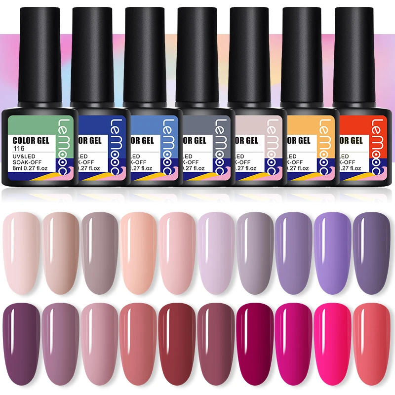 LEMOOC 8ml 116 Colors Gel Varnish Hybrid Enamel Blue Color UV Gel Nail Polish Varnish Semi Permanent Prime Nail Art
LEMOOC 8ml 116 Colors Gel Varnish Hybrid Enamel Blue Color UV Gel Nail Polish Varnish Semi Permanent Prime Nail Art