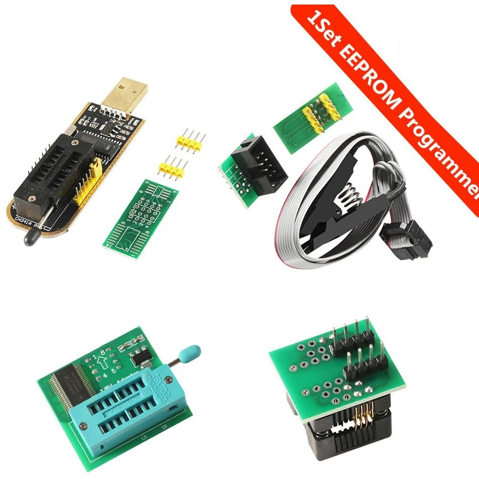 Фото Зажим SOIC8 SOP8 для EEPROM 93CXX / 25CXX 24CXX + CH341A 24 25 серия Flash BIOS USB адаптер 1 8 в Soic8 | Электронные
