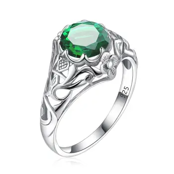 925 Sterling Silver Rings For Women Exquisite Small Cute Green Emerald Ring Round Flower Silver Jewelry Wedding Engagement Gift 
925 Sterling Silver Rings For Women Exquisite Small Cute Green Emerald Ring Round Flower Silver Jewelry Wedding Engagement Gift