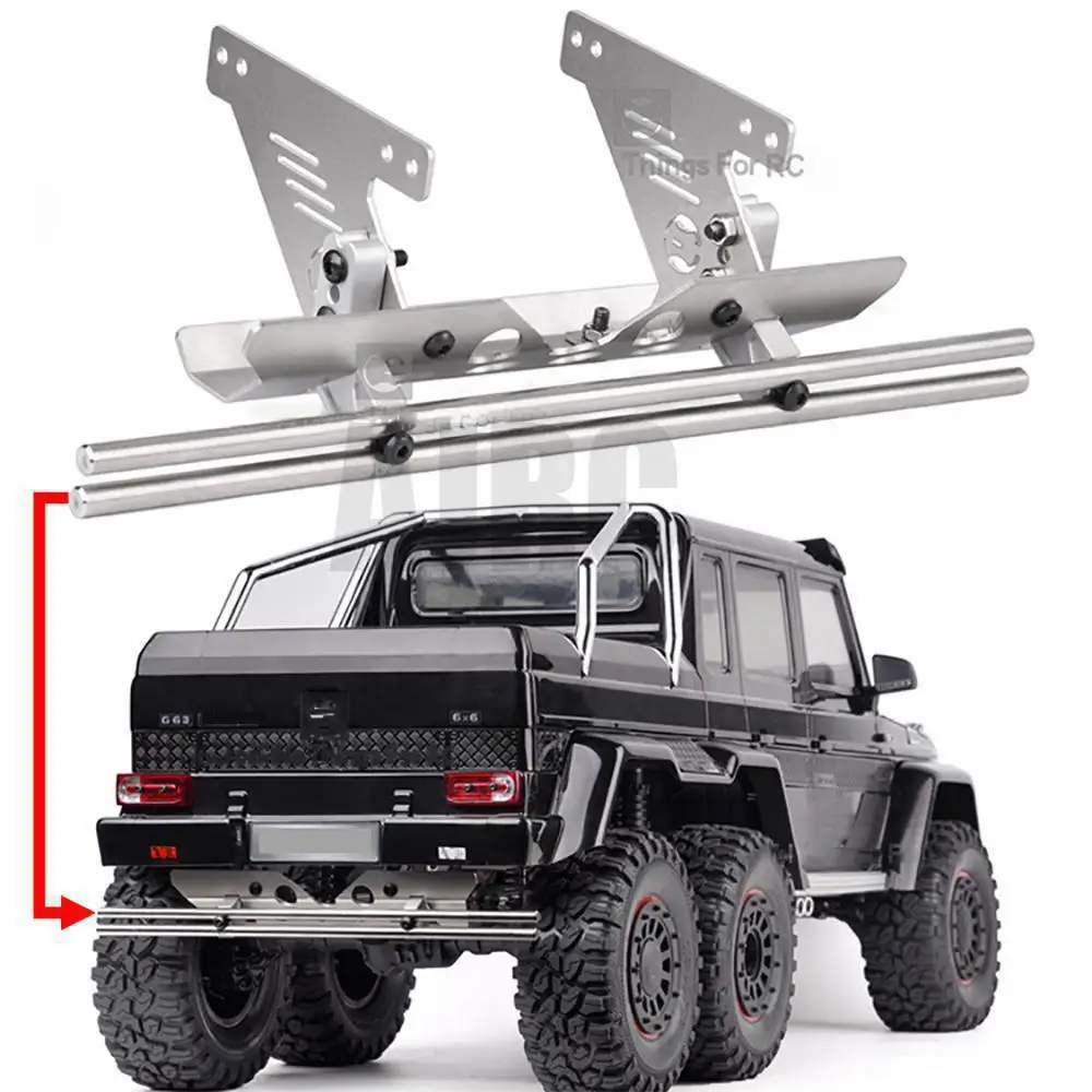 

For Trax TRX-4 G500 82096-4 88096-4 TRX-6 6X6 G63 metal rear bumper chassis protection armor