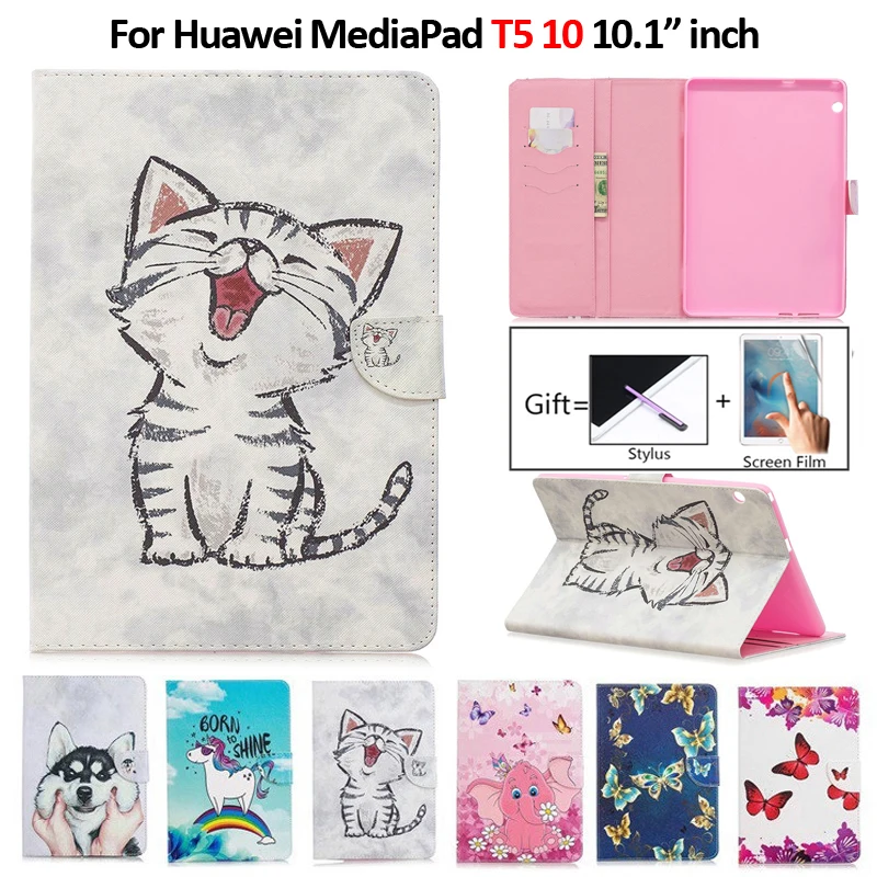Cute Cat Unicorn Puppy Butterfly Tablet Cover For Funda Huawei MediaPad T5 10 AGS2-W09/L09/L03 10.1 inch Tablet Case Coque+Gift
Cute Cat Unicorn Puppy Butterfly Tablet Cover For Funda Huawei MediaPad T5 10 AGS2-W09/L09/L03 10.1 inch Tablet Case Coque+Gift