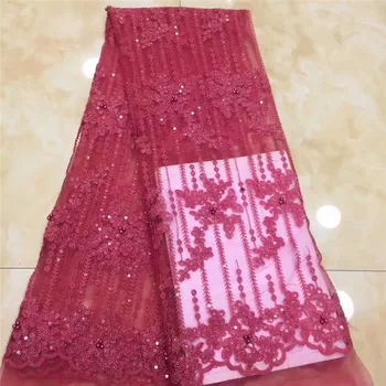2019 Latest African Net Lace Fabric With Beads African Lace Embroidery Sequins Lace Trim High Quality for Nigerian Dress 
2019 Latest African Net Lace Fabric With Beads African Lace Embroidery Sequins Lace Trim High Quality for Nigerian Dress