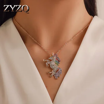 ZYZQ New Trendy Lucky Unicorn Necklace For Women With Micro Paved Sparkling Stone Setting Lovely Animal Gift Necklace Wholesale
ZYZQ New Trendy Lucky Unicorn Necklace For Women With Micro Paved Sparkling Stone Setting Lovely Animal Gift Necklace Wholesale