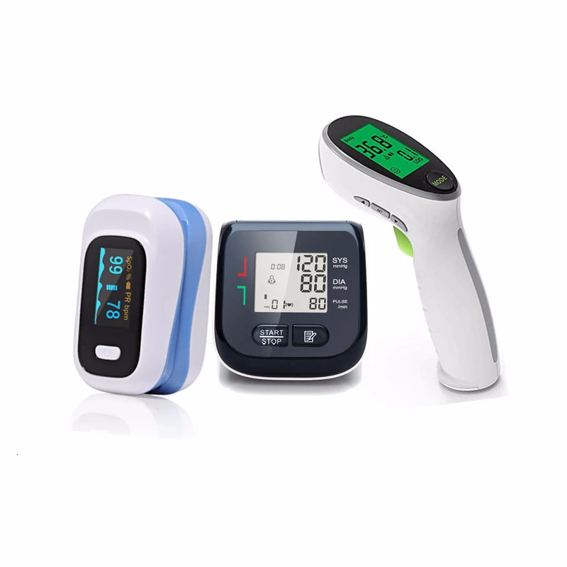 Fingertip Pulse Oximeter LCD Wrist Blood Pressure Monitor Child Body