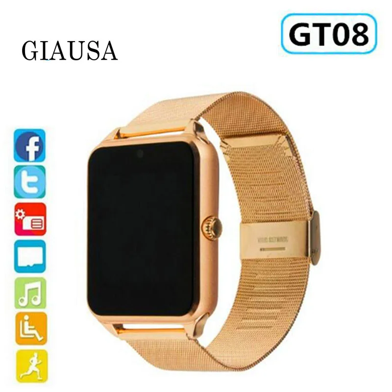 Smart Watch GT08 Plus Metal Strap Bluetooth Wrist Smartwatch Support Sim TF Card Android&IOS Watch Multi-languages PK S8 Z60
Smart Watch GT08 Plus Metal Strap Bluetooth Wrist Smartwatch Support Sim TF Card Android&IOS Watch Multi-languages PK S8 Z60