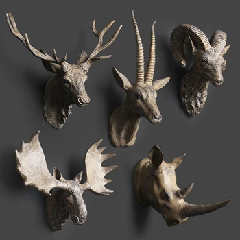 Retro Rhino Antelope Elk Head Sculture Living Room Background Wall Decoration Accessorise Hanging Animal Figure Statue Escultura
Retro Rhino Antelope Elk Head Sculture Living Room Background Wall Decoration Accessorise Hanging Animal Figure Statue Escultura