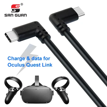 5meter USB 3.2 Gen1 USBC Data Charge Cable fast speed for Oculus Head-set Elbow design for VR Quest link Type C 3.2 Data Cable
5meter USB 3.2 Gen1 USBC Data Charge Cable fast speed for Oculus Head-set Elbow design for VR Quest link Type C 3.2 Data Cable