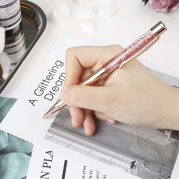 HOT-Ballpoint Pen Rose Gold Metal Refill Shine Dynamic Liquid Sand Pen Black Ink for Office Supplies
HOT-Ballpoint Pen Rose Gold Metal Refill Shine Dynamic Liquid Sand Pen Black Ink for Office Supplies