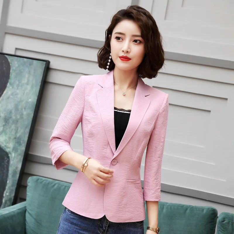 Wear Coat Women's Elegant Slim Fit Versatile Short Bell Sleeve Small Suit Korean-style One-Button Suit Work Clothes
Wear Coat Women's Elegant Slim Fit Versatile Short Bell Sleeve Small Suit Korean-style One-Button Suit Work Clothes