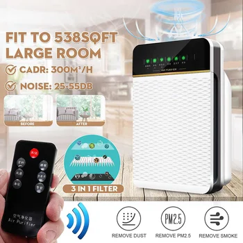 Air Purifier Air Cleaner With 3 Layer Hepa Filter Home Ozone Ionizer Sterilization Odor Dust Bacteria Smoke Pm2.5 Eliminator
Air Purifier Air Cleaner With 3 Layer Hepa Filter Home Ozone Ionizer Sterilization Odor Dust Bacteria Smoke Pm2.5 Eliminator
