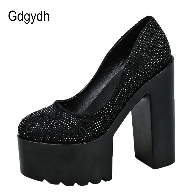 Gdgydh Spring Autumn Sexy High Heels Platform Rhinestone Shoes For Party Black Punk Style Female Nightclub Shoes Slip-up Cheaper
Gdgydh Spring Autumn Sexy High Heels Platform Rhinestone Shoes For Party Black Punk Style Female Nightclub Shoes Slip-up Cheaper