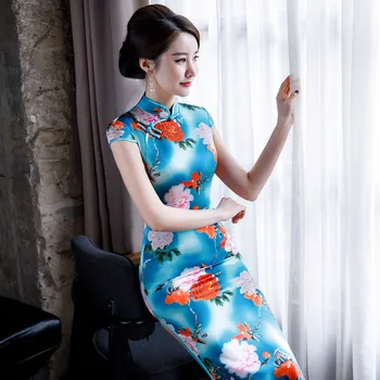 Cheongsam Spring And Summer 2020 Short Sleeve Long Printed Cheongsam Dress Silk Chinese Style Tang Suit Female
Cheongsam Spring And Summer 2020 Short Sleeve Long Printed Cheongsam Dress Silk Chinese Style Tang Suit Female
