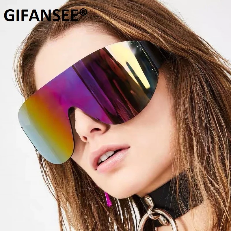 GIFANSEE Rimless Oversized Sunglasses Women 2020 One Piece MIRROR Goggle Men Luxury Brand Designer Gradient Mask Glasses Eyewear
GIFANSEE Rimless Oversized Sunglasses Women 2020 One Piece MIRROR Goggle Men Luxury Brand Designer Gradient Mask Glasses Eyewear