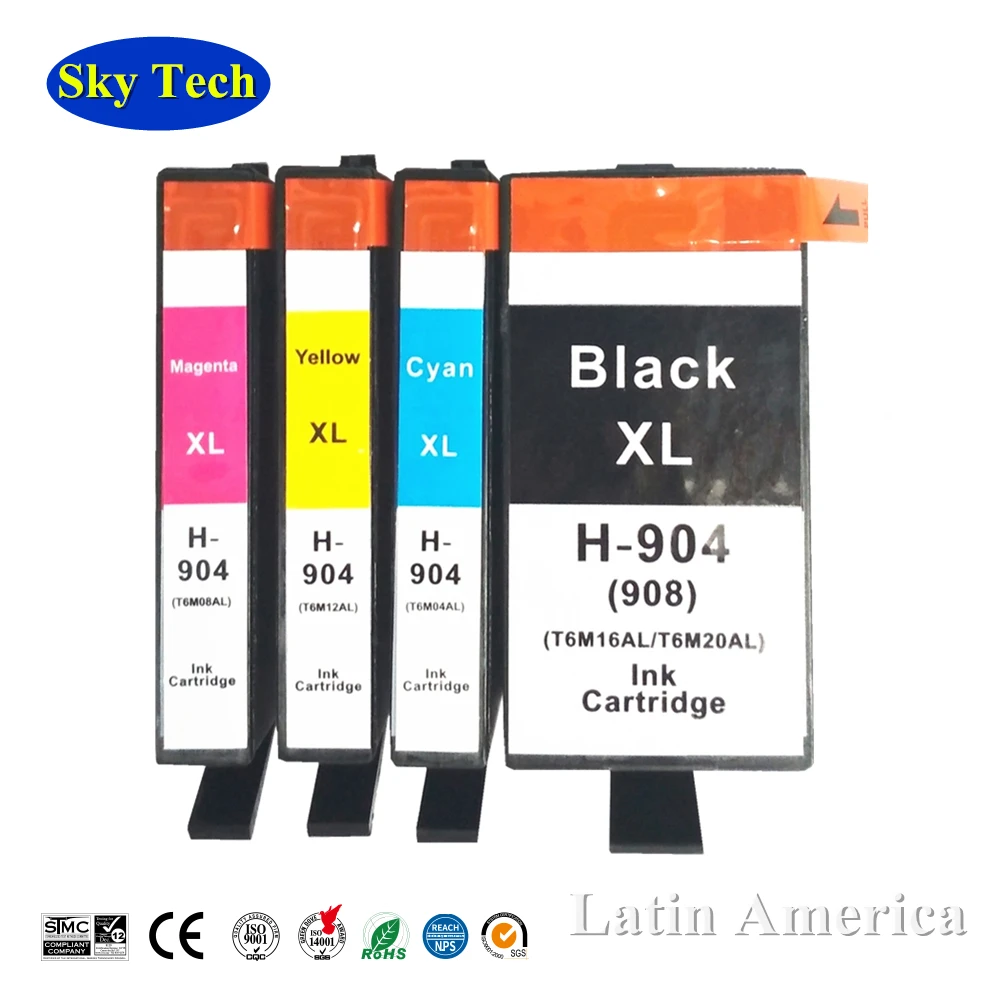 Compatible Ink Cartridge for HP904 HP908 XL , Latest Version for Hp officejet Pro 6960 6970 series All-in-one Printer
Compatible Ink Cartridge for HP904 HP908 XL , Latest Version for Hp officejet Pro 6960 6970 series All-in-one Printer