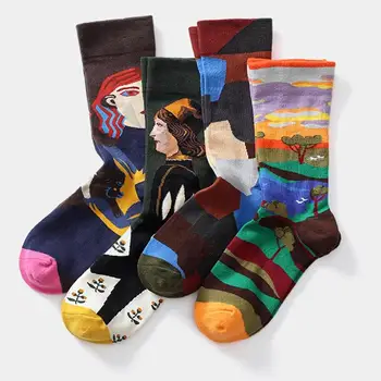 2019 New Winter Warm Cotton Socks Women Men Vintage 3D Retro Painting Art Socks Japanese Skateboard Sports Casual Socks
2019 New Winter Warm Cotton Socks Women Men Vintage 3D Retro Painting Art Socks Japanese Skateboard Sports Casual Socks