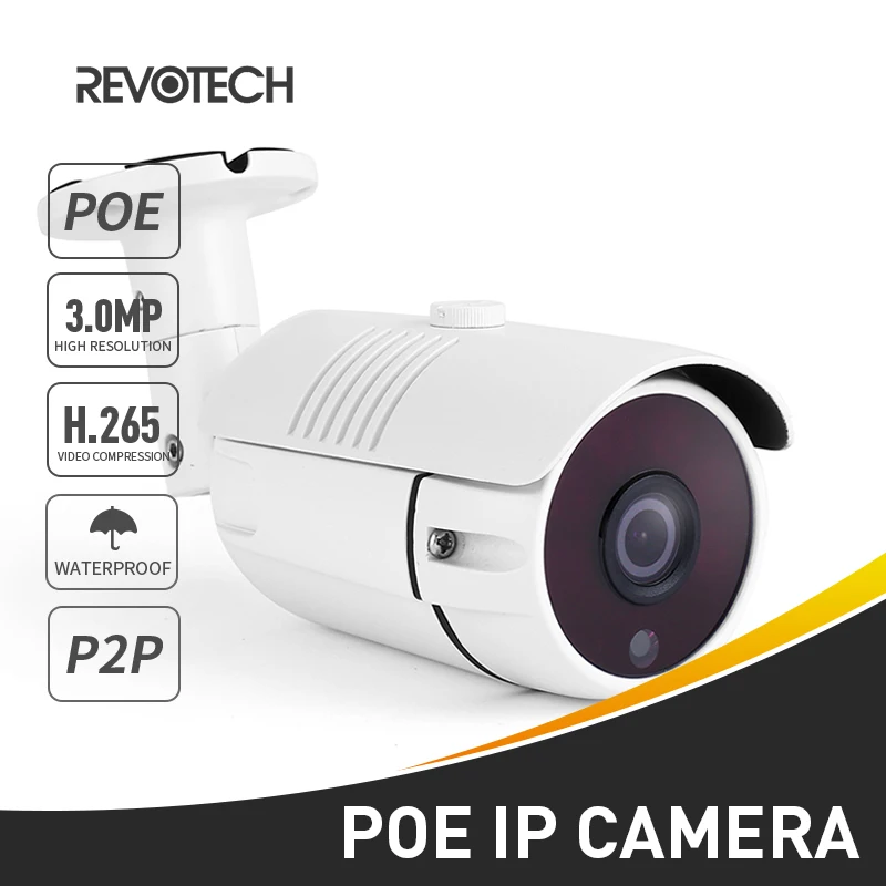 POE H.265 Waterproof 3MP 6 Array LED IR Bullet IP Camera HD 1296P / 1080P Outdoor CCTV Security Cam Video Surveillance System
POE H.265 Waterproof 3MP 6 Array LED IR Bullet IP Camera HD 1296P / 1080P Outdoor CCTV Security Cam Video Surveillance System