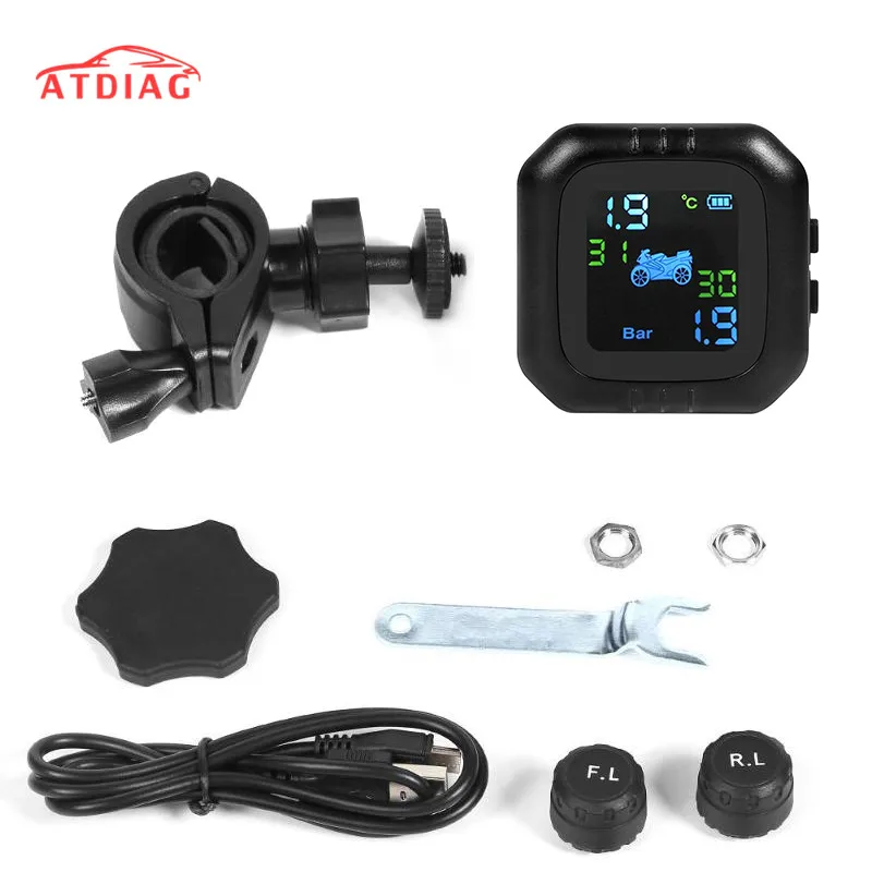 Newly Wireless LCD Motorcycle Tire Pressure Monitoring System TPMS 2External Sensor Realtime Monitor Abnormal Alarm Moto Tyre
Newly Wireless LCD Motorcycle Tire Pressure Monitoring System TPMS 2External Sensor Realtime Monitor Abnormal Alarm Moto Tyre