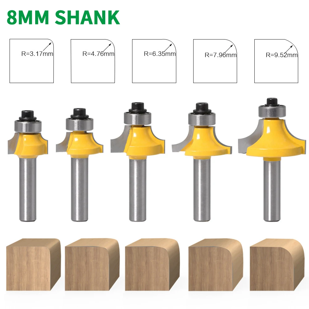 1PC 8MM Shank Milling Cutter Wood Carving Corner Round Over Router Bit with Bearing Milling Cutter Woodworking Tungsten Carbide
1PC 8MM Shank Milling Cutter Wood Carving Corner Round Over Router Bit with Bearing Milling Cutter Woodworking Tungsten Carbide