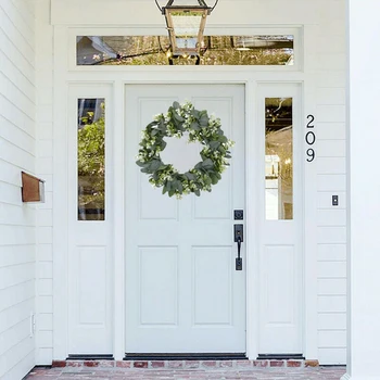 Artificial Topiary Wreath Fake Eucalyptus Leaf Door Hanging Garland Decoration Silk Cloth And PE
Artificial Topiary Wreath Fake Eucalyptus Leaf Door Hanging Garland Decoration Silk Cloth And PE