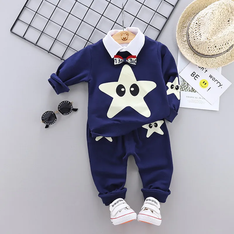 Spring Autumn Baby Clothes Children Boys Girls Pentagram Pattern T Shirt Pants 2Pcs/sets Toddler Cotton Clothing Kids Tracksuits
Spring Autumn Baby Clothes Children Boys Girls Pentagram Pattern T Shirt Pants 2Pcs/sets Toddler Cotton Clothing Kids Tracksuits